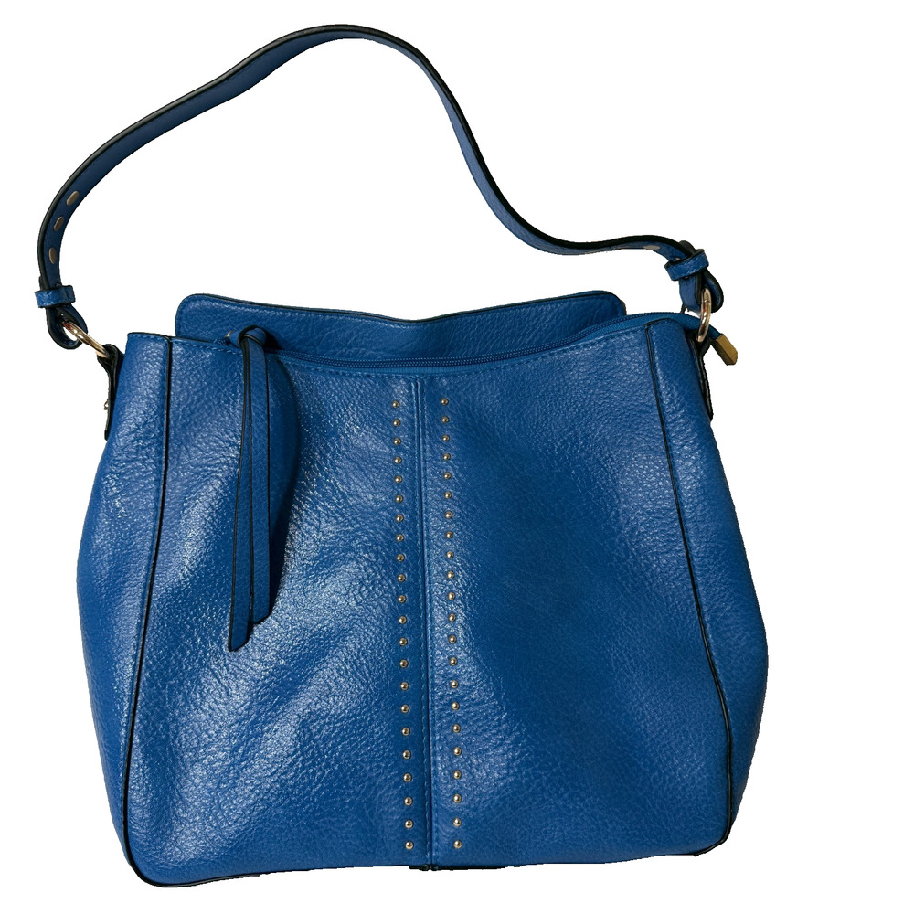 Montana West Select Blue Studded Hobo Shoulder Bag Western Large